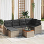 Garden Sofa Set 7 pcs Grey Poly Rattan