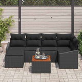 Garden Sofa Set 7 pcs Black