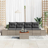 Garden Sofa Set 5 pcs Grey - Side View