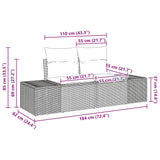 Garden Sofa Set 6 pcs Grey - Extra Image