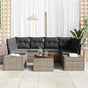Garden Sofa Set 7 pcs Grey Poly Rattan