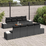 Garden Sofa Set 7 pcs Black
