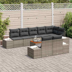Garden Sofa Set 9 pcs Grey