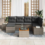 Garden Sofa Set 7 pcs Grey