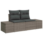 Garden Sofa Set 9 pcs Grey