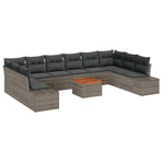 Garden Sofa Set 11 pcs Grey