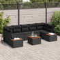 Garden Sofa Set 8 pcs Black Poly rattan