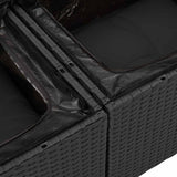 Garden Sofa Set with Cushion 10 pcs Black Poly Rattan - Extra Image