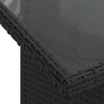 Garden Sofa Set 7 pcs Black [Synthetic]: Poly Rattan