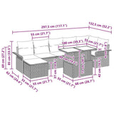 Garden Sofa Set with Cushion 8 pcs Grey Poly rattan