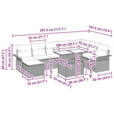 Garden Sofa Set 9 pcs Grey Poly Rattan and Powder-Coated Steel