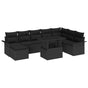 Garden Sofa Set 9 pcs Black