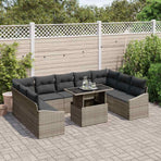 Garden Sofa Set 10 pcs Grey 100 x 55 x 73 cm