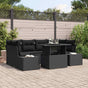 Garden Sofa Set 7 pcs Black 100 x 55 x 73 cm
