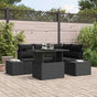 Garden Sofa Set 5 pcs Black Poly Rattan