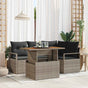 Garden Sofa Set 5 pcs Grey Poly rattan