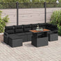 Garden Sofa Set 8 pcs Black Poly rattan
