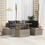 Garden Sofa Set 5 pcs Grey Poly rattan