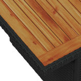 Garden Sofa Set with Storage 7 pcs Black Poly rattan - Extra Image