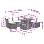 Garden Sofa Set 10 pcs Black Poly rattan