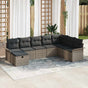 Garden Sofa Set 8 pcs Grey Poly Rattan
