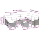Garden Sofa Set 9 pcs Black 287.5 x 177.5 x 85 cm Poly rattan - Extra Image
