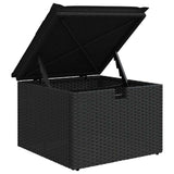 Sofa Set 5 pcs Black Poly Rattan - Low Angle