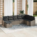 Garden Sofa Set 8 pcs Poly Rattan