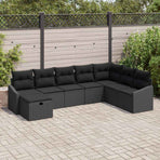 Garden Sofa Set 8 pcs Poly Rattan