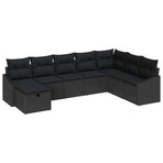 Garden Sofa Set 8 pcs Poly Rattan