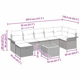 Garden Sofa Set 8 pcs Grey Poly Rattan - Extra Image