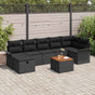 Garden Sofa Set 8 pcs Black Poly Rattan