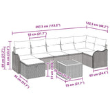 Garden Sofa Set with Cushion 8 pcs Black Poly Rattan