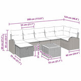 Garden Sofa Set with Cushion 8 pcs Black Poly rattan - Extra Image