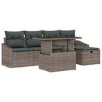 Garden Sofa Set 6 pcs Poly Rattan