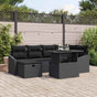 Garden Sofa Set 7 pcs Poly Rattan