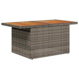 Garden Sofa Set 7 pcs Grey Poly Rattan