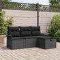 Garden Sofa Set 4 pcs Poly rattan