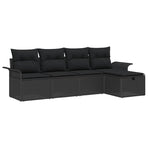 Garden Sofa Set 5 pcs Poly rattan