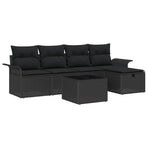 Garden Sofa Set 6 pcs Poly rattan