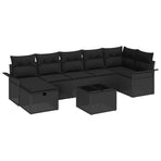 Garden Sofa Set 8 pcs Poly rattan