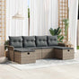 Garden Sofa Set 6 pcs Poly rattan