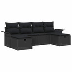 Garden Sofa Set 6 pcs Poly rattan