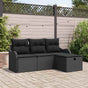 Garden Sofa Set 4 pcs Poly rattan
