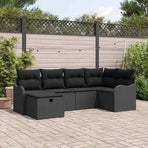 Garden Sofa Set 6 pcs Poly rattan