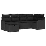 Garden Sofa Set 6 pcs Poly rattan