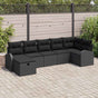 Garden Sofa Set 7 pcs Black Poly Rattan