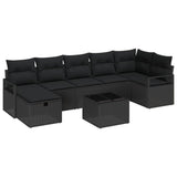 Sofa Set with Cushion 5 pcs Poly Rattan