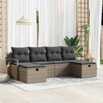 Sofa Set 5 pcs Poly Rattan