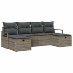 Sofa Set 5 pcs Poly Rattan